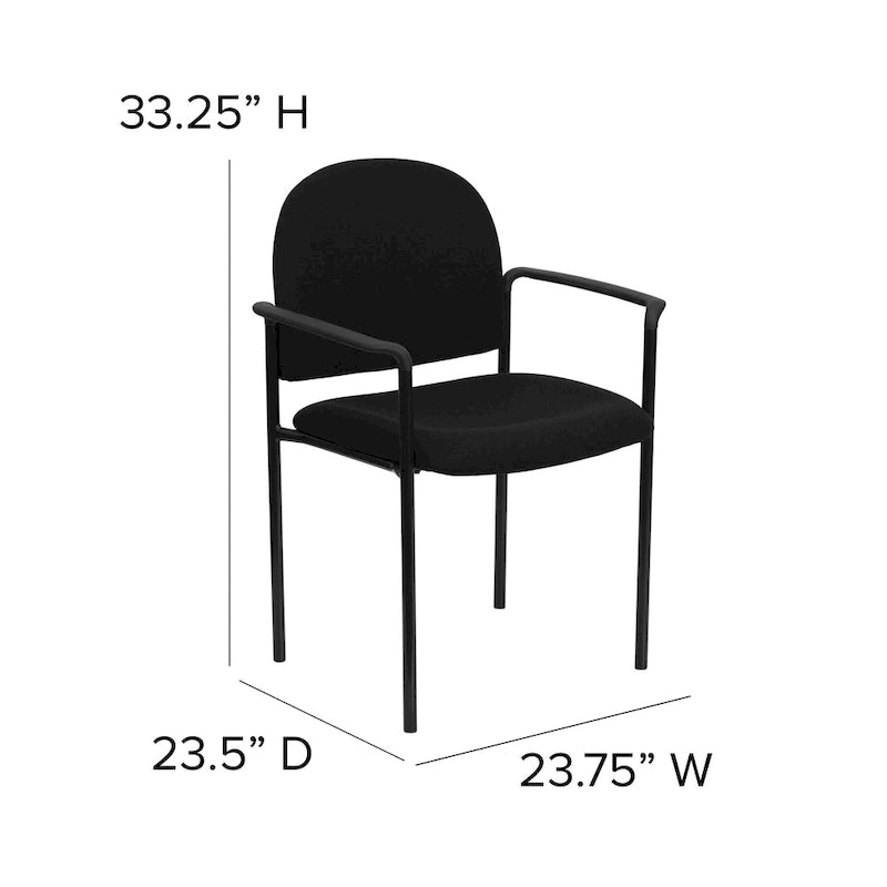 Padded Fabric Arm Chair with Steel Frame, Multiple Colors