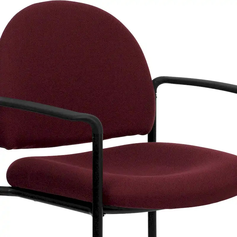 Padded Fabric Arm Chair with Steel Frame, Multiple Colors
