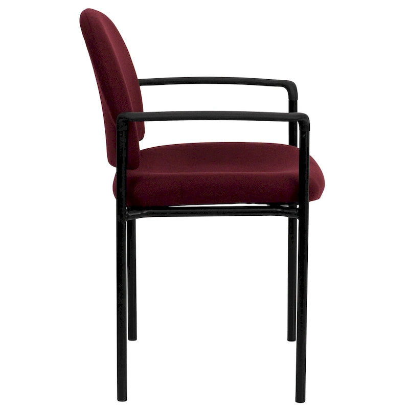 Padded Fabric Arm Chair with Steel Frame, Multiple Colors
