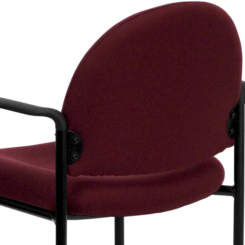 Padded Fabric Arm Chair with Steel Frame, Multiple Colors