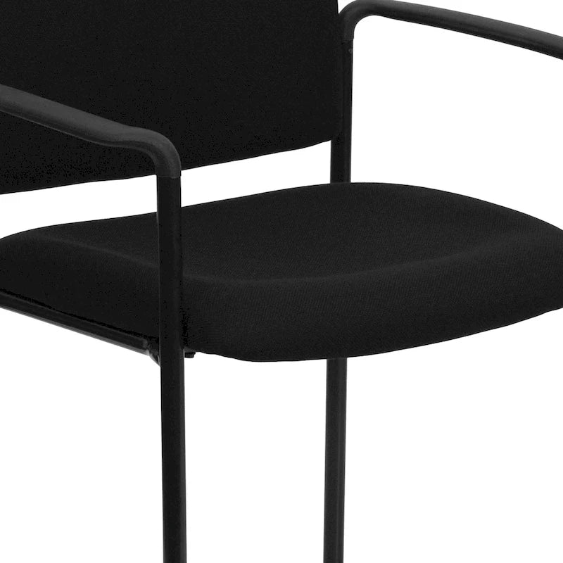 Padded Fabric Arm Chair with Steel Frame, Multiple Colors