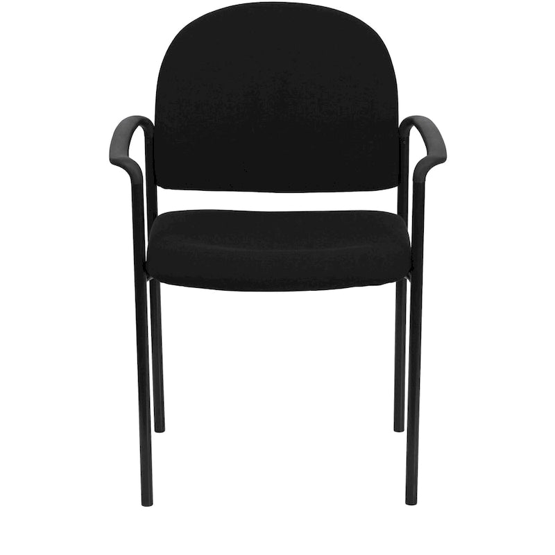 Padded Fabric Arm Chair with Steel Frame, Multiple Colors