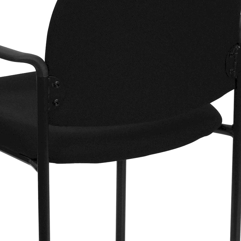 Padded Fabric Arm Chair with Steel Frame, Multiple Colors