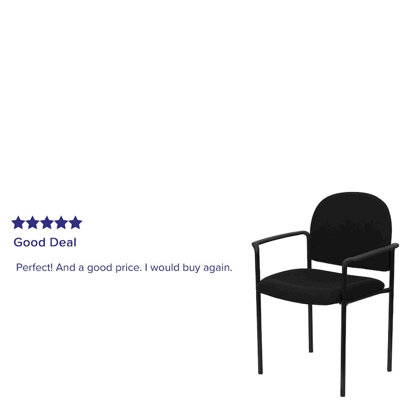 Padded Fabric Arm Chair with Steel Frame, Multiple Colors