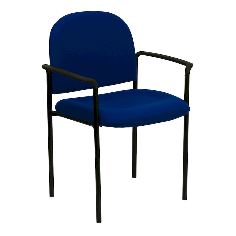 Padded Fabric Arm Chair with Steel Frame, Multiple Colors