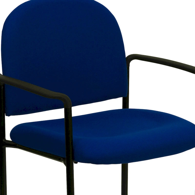 Padded Fabric Arm Chair with Steel Frame, Multiple Colors