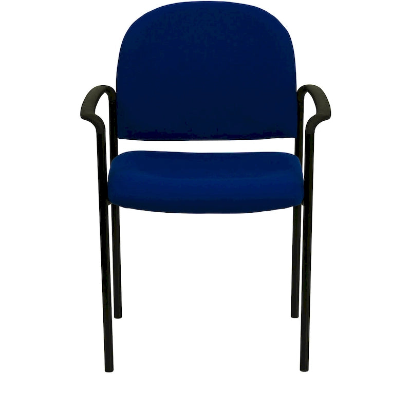 Padded Fabric Arm Chair with Steel Frame, Multiple Colors