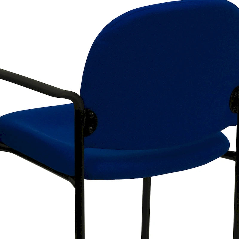 Padded Fabric Arm Chair with Steel Frame, Multiple Colors