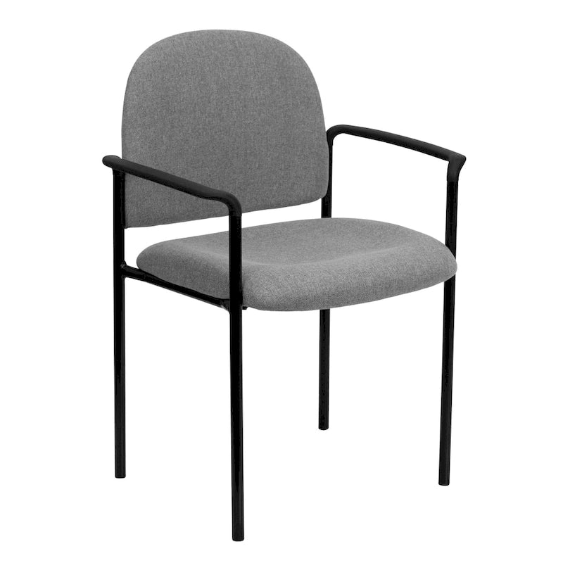 Padded Fabric Arm Chair with Steel Frame, Multiple Colors