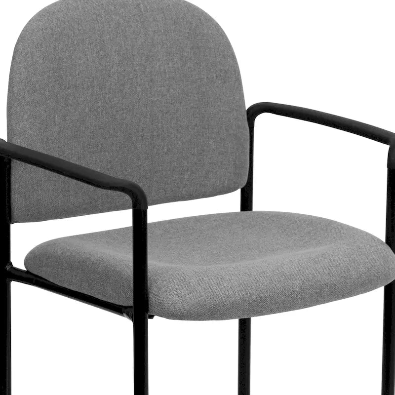 Padded Fabric Arm Chair with Steel Frame, Multiple Colors