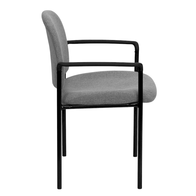 Padded Fabric Arm Chair with Steel Frame, Multiple Colors