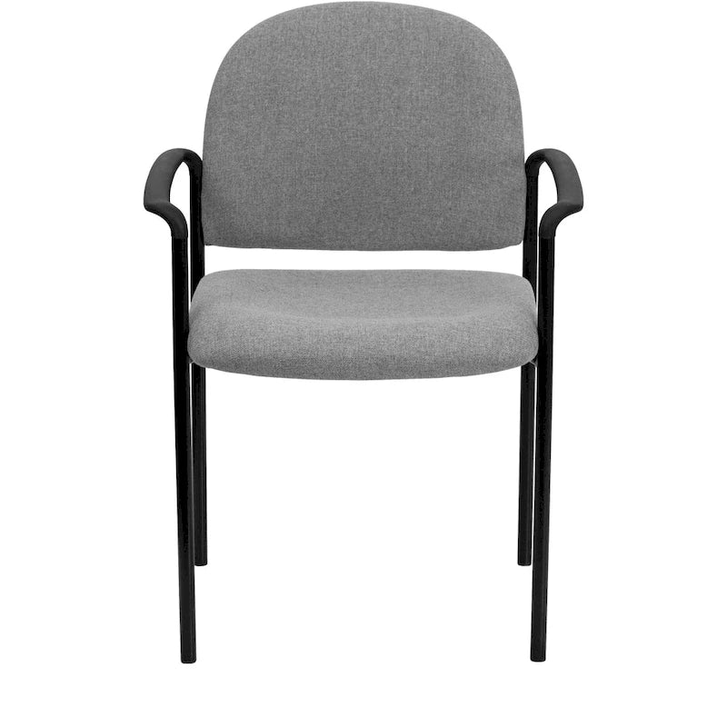 Padded Fabric Arm Chair with Steel Frame, Multiple Colors