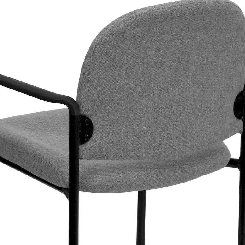 Padded Fabric Arm Chair with Steel Frame, Multiple Colors