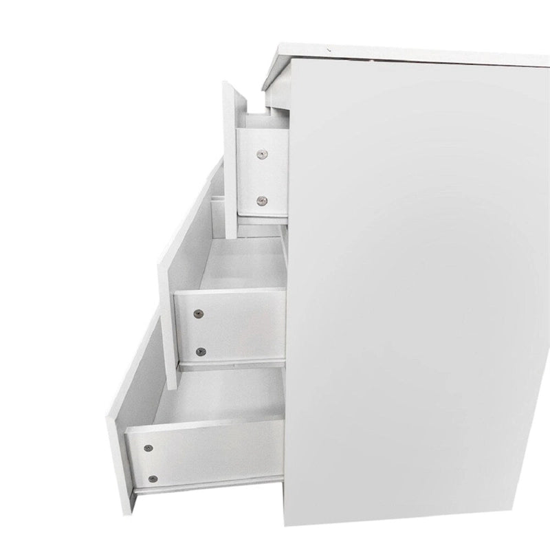 White 6-Drawer Handleless Chest of Drawers Freestanding Bedroom Storage Dresser