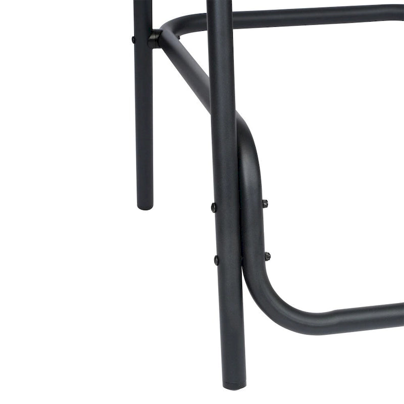 Indoor Outdoor Rattan Barstool with Powder Coated Aluminum Frame Gray