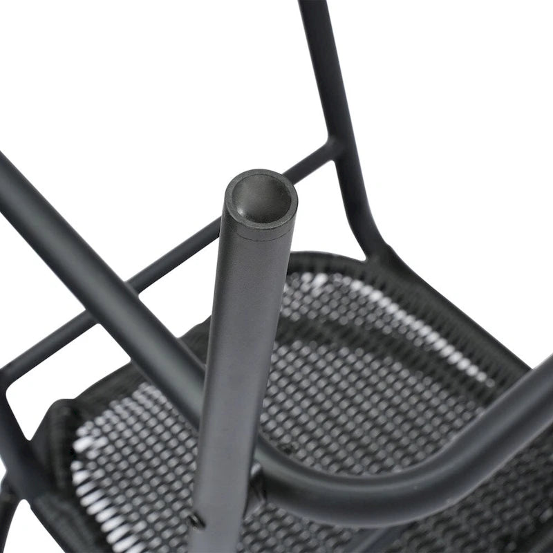 Indoor Outdoor Rattan Barstool with Powder Coated Aluminum Frame Gray