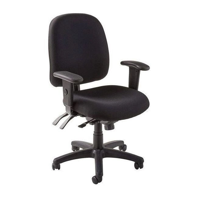 Ergonomic Multi-Function Swivel Task Chair with Adjustable Arms Charcoal
