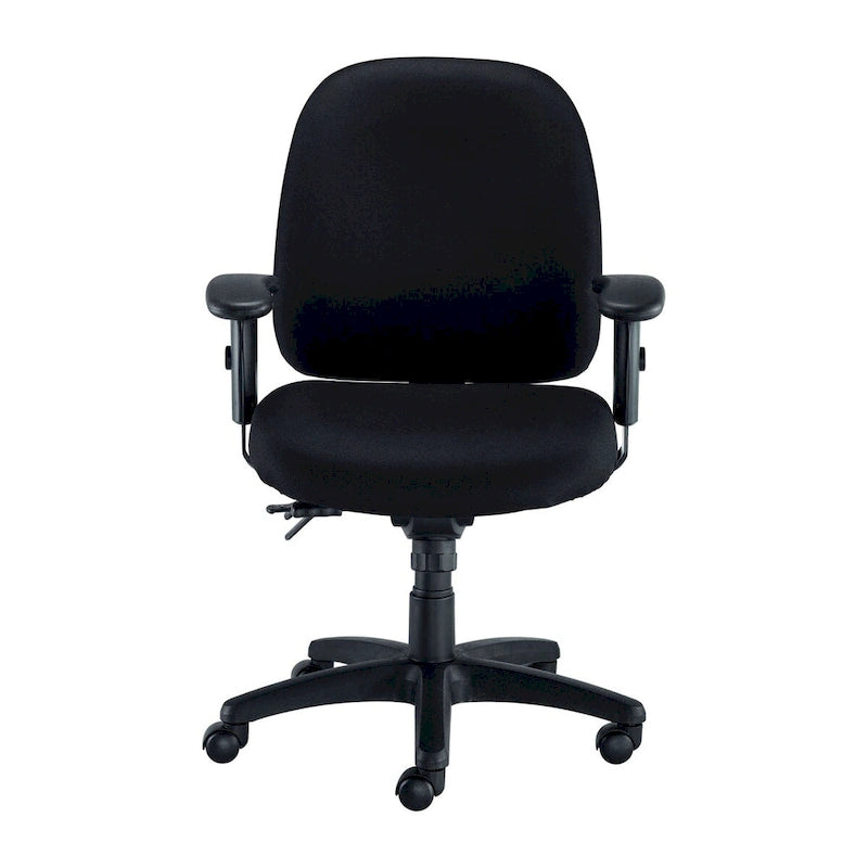 Ergonomic Multi-Function Swivel Task Chair with Adjustable Arms Charcoal