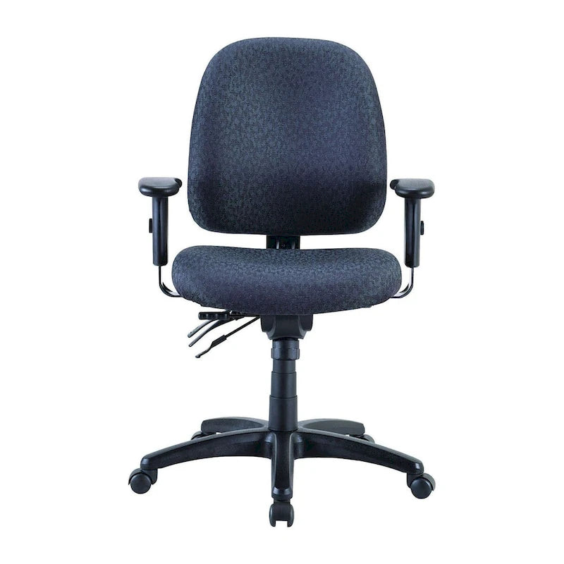 Ergonomic Multi-Function Swivel Task Chair with Adjustable Arms Charcoal