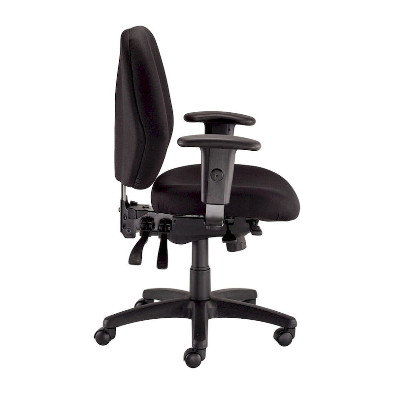Ergonomic Multi-Function Swivel Task Chair with Adjustable Arms Charcoal