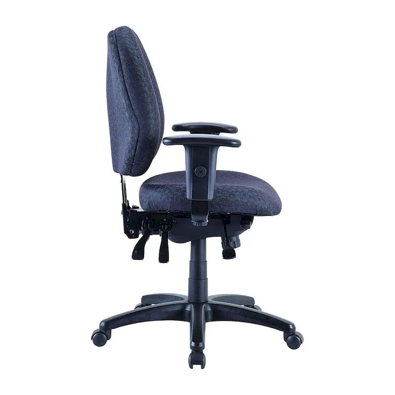 Ergonomic Multi-Function Swivel Task Chair with Adjustable Arms Charcoal