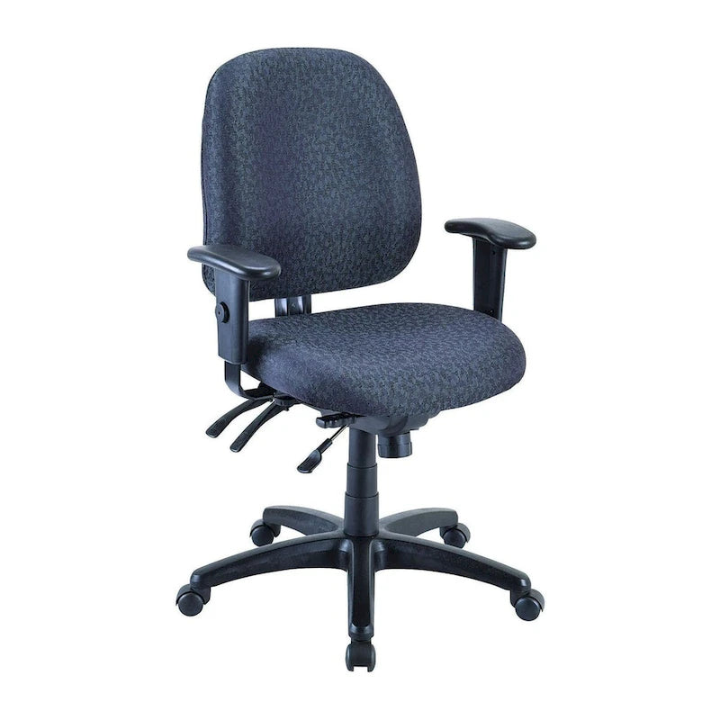 Ergonomic Multi-Function Swivel Task Chair with Adjustable Arms Charcoal